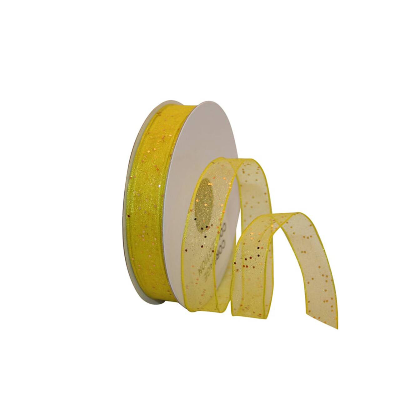 JAM Paper 5/8" x 25yd. Sheer Wired Sparkle Ribbon